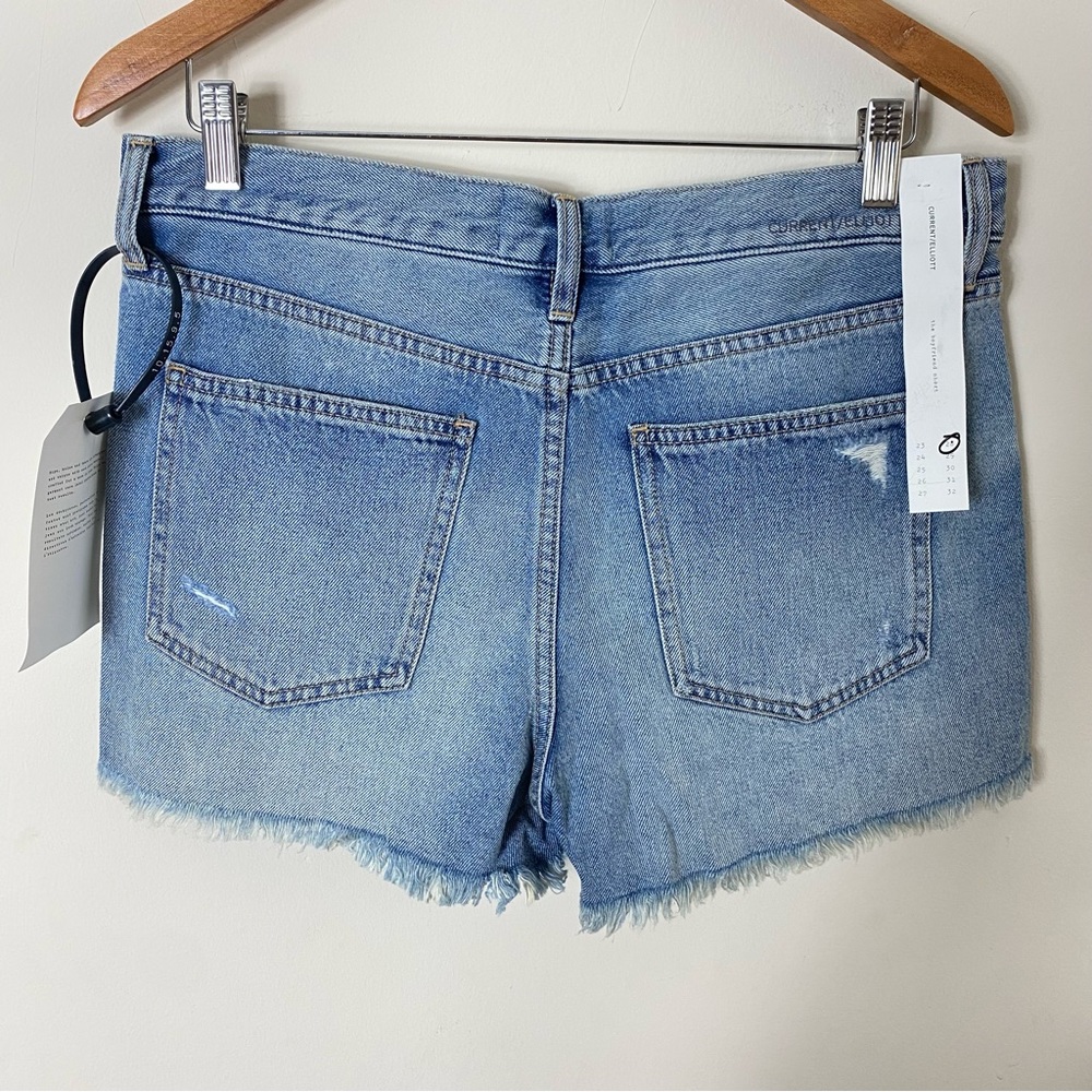 NEW Current Elliott The Boyfriend Short in 2 Year Destroy Rigid Indigo - 28 - Picture 13 of 16
